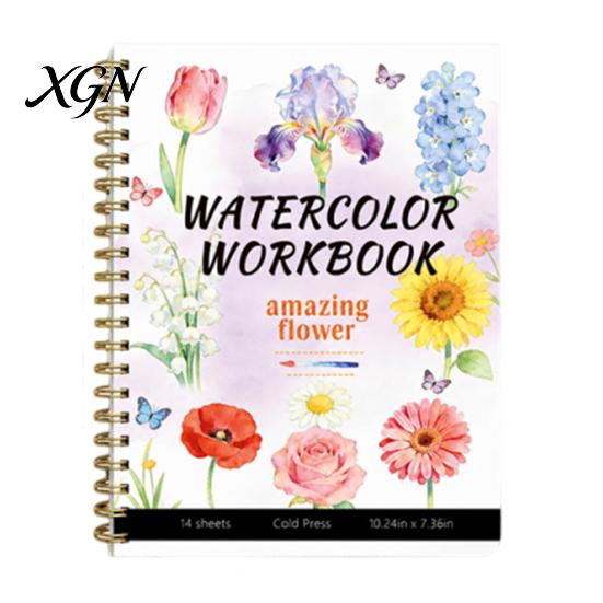 Creative Color Matching Practice Book Watercolor Coloring Book, Clean And Bright Patterns Design, Thick Art Supplies for Kids Painting Paper