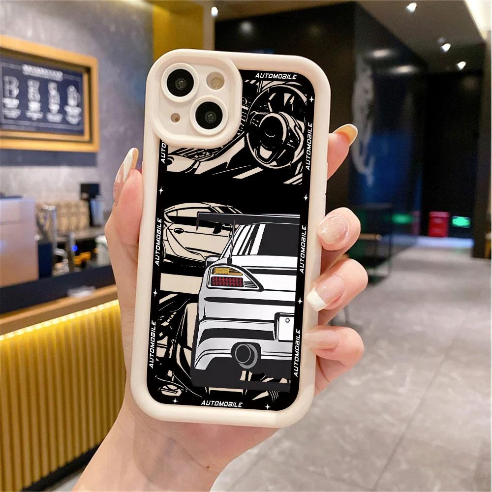 Cool Car Phone Case For iPhone 17 Air 16 e 15 14 13 12 11 Pro Max Plus Mini SE 2020 2022 Soft Back Cover