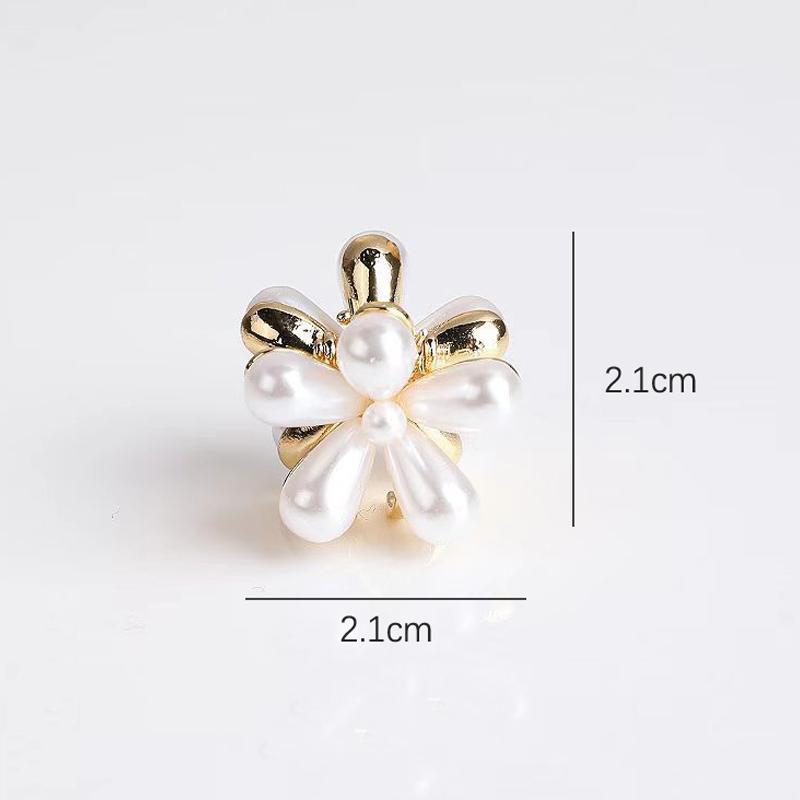 Mini Pearl Hair Claw For Women Girls Retro Flower Crab Claw Clip Small Hairpins Hair Crab Girl Hair Accessories
