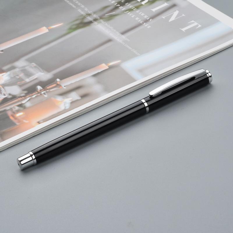 

Luxury Metal Ballpoint Pen Business Signature Pen Office Stationery School Supplies 0.5mm Black Writing Pen High Quality Gel Pen чёрный