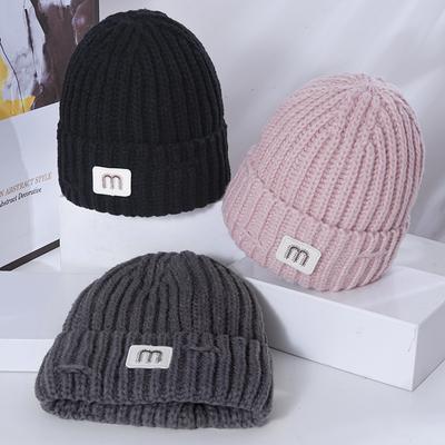 Women's Winter Warm Loose Knitted Hat Korean Style Versatile Windproof Ear Protection Couple Wool Hat