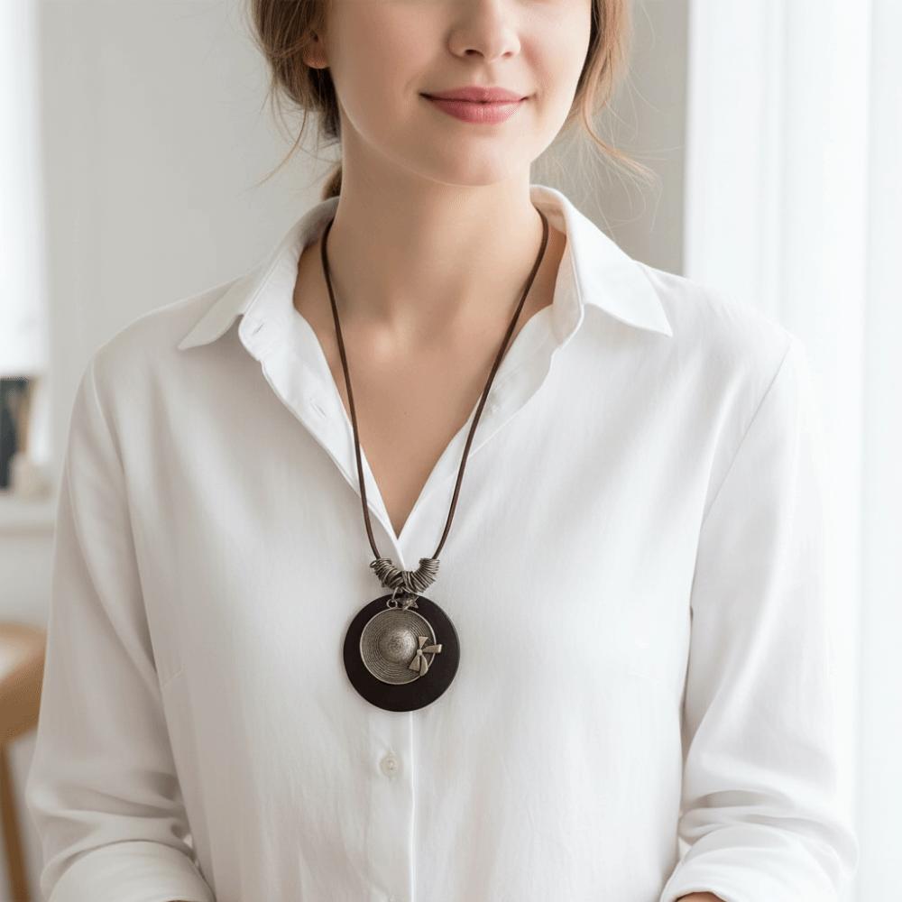 Long Sweater Chain Boho Necklace Vintage Clothing Pendant  Party Decors