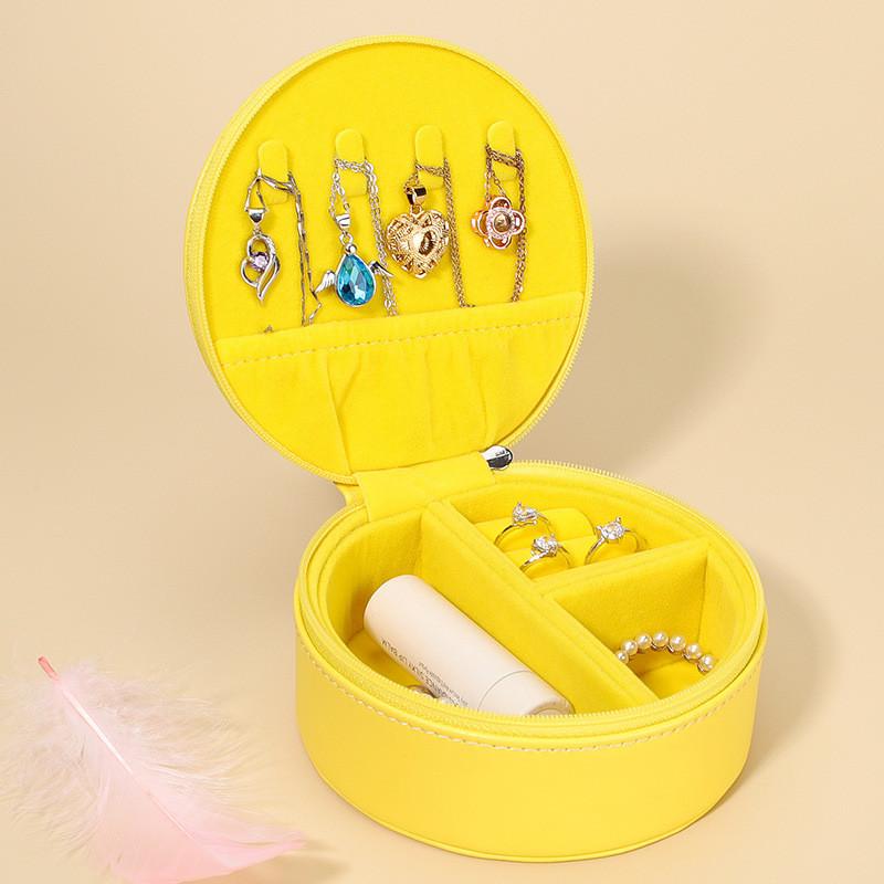 Jewelry Box With Leather Material For Travel Storage And Gift Use