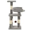 VidaXL Arbre à chat avec griffoirs en sisal 65 cm Gris