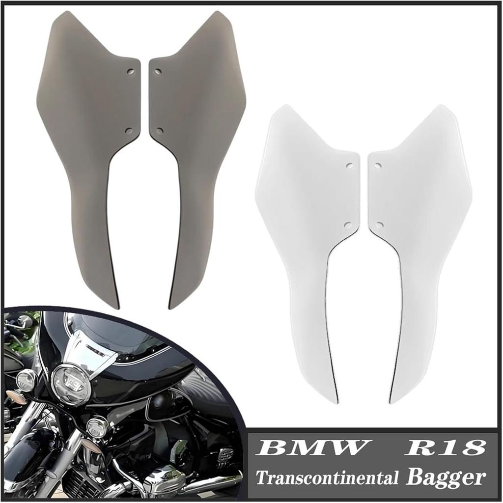 Compatible with BMW R 18 B R18B Bagger R18 Transcontinental 2021 2022 2023 2024 Motorcycle Wind Deflector Leg Protector Side Fairing Windshi(Smoke)