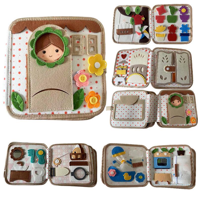 Tear-Resistant Montessori Quiet Book for Early Childhood Education