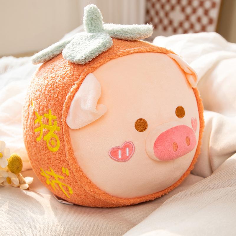 Pig Persimmon Smoothly Cute Persimmon Pig Doll Pillow Girls Sleeping Plush Doll Rag Doll Children's Gift