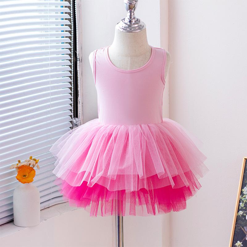 Girls' Tutu Skirt Children's Performance Clothing Cross-border Hot Selling Printed Mesh Dance Skirt Tutu Skirt Dress Girl