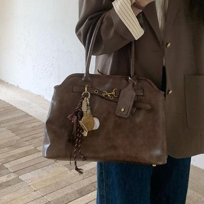Borsa a Spalla Singola alla Moda per Affari con Design Retrò e di Nicchia, Borsa a Tracolla da Donna