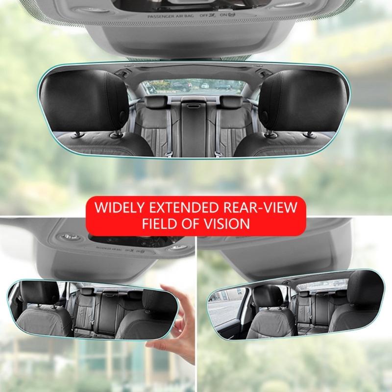 Automotive Frameless Interior Mirror with Wide Angle Curved Surfaces & Scratch Resistant Glass Coating for Vehicles