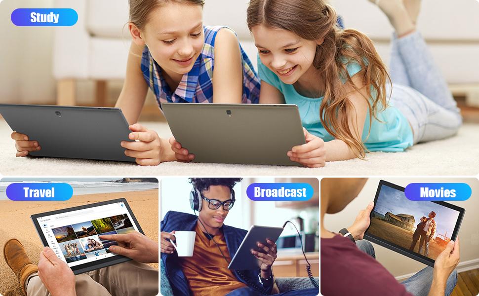 MESWAO B1 14,1" Tablet, 14,1 Zoll 1920*1080 IPS-Bildschirm, MTK6769 8 Kerne, 6 GB RAM 128 GB ROM, Android 13, 13 MP+5 MP Kamera, 10000 mAh Akku