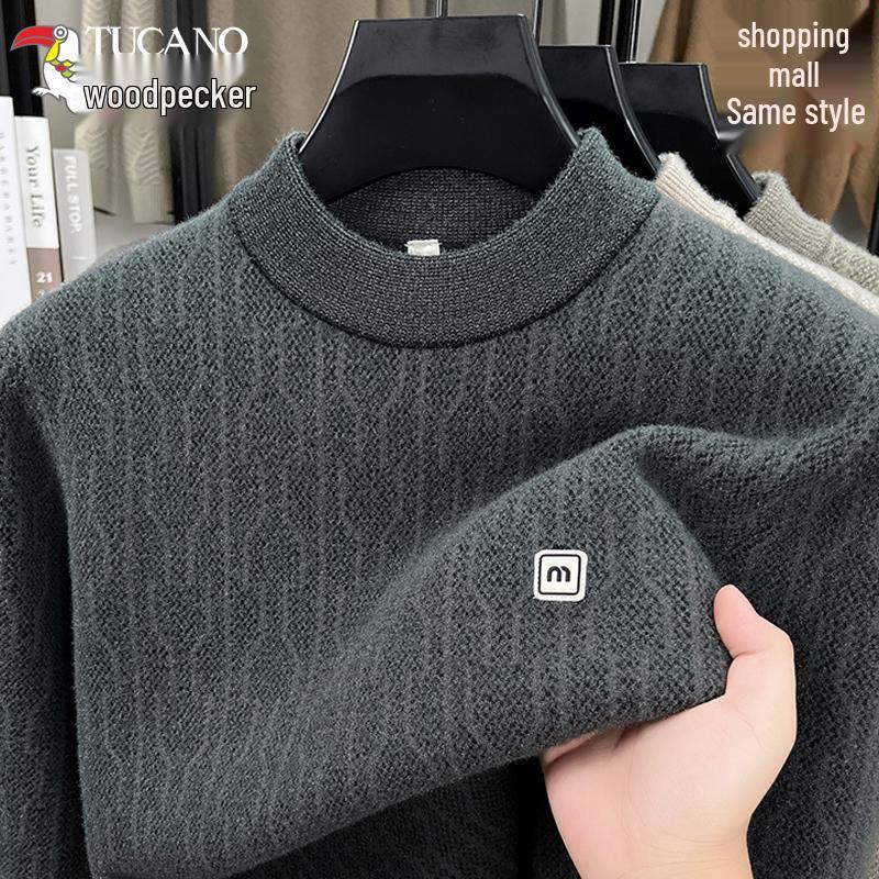 

Woodpecker Men s Mink Velvet Round Neck Warm Sweater for Winter X-Large (150-165 jin)
