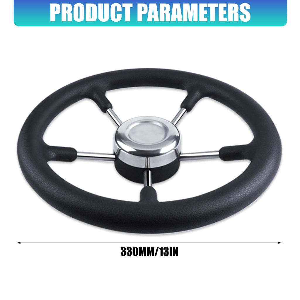 Premium Marine Stainless Steel Steering Wheel For Boats And Yachts Foam Cover Grip And Easy Assembly
