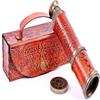 12x Telescope, Functional Handcrafted  Pirate Spyglass with Imprinted Leather Case, Travelers Adventure Collectible 43.18 Cm