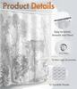 Waterproof Forest Tree Pattern Polyester Shower Curtain 180x180cm - Eco-Friendly Bathroom Decor with Hooks for Home Textiles