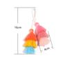 1pc Bohemian Tassel Keychains Colorful 3 Layers Tassel Pendant For DIY Handmade Fashion Jewelry Gifts Bag Decoration Accessories