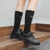 Mickey Derby shoes black big head leather shoes couple men and women with the same scimitar shoes niche casual shoes 55543-J