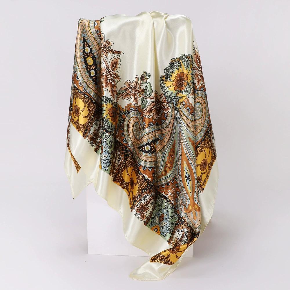 Luxury Headscarf European Classic Hijab And American Womens Trendy Versatile Scarf Soft Neckerchief Hair Scarves For Ladies