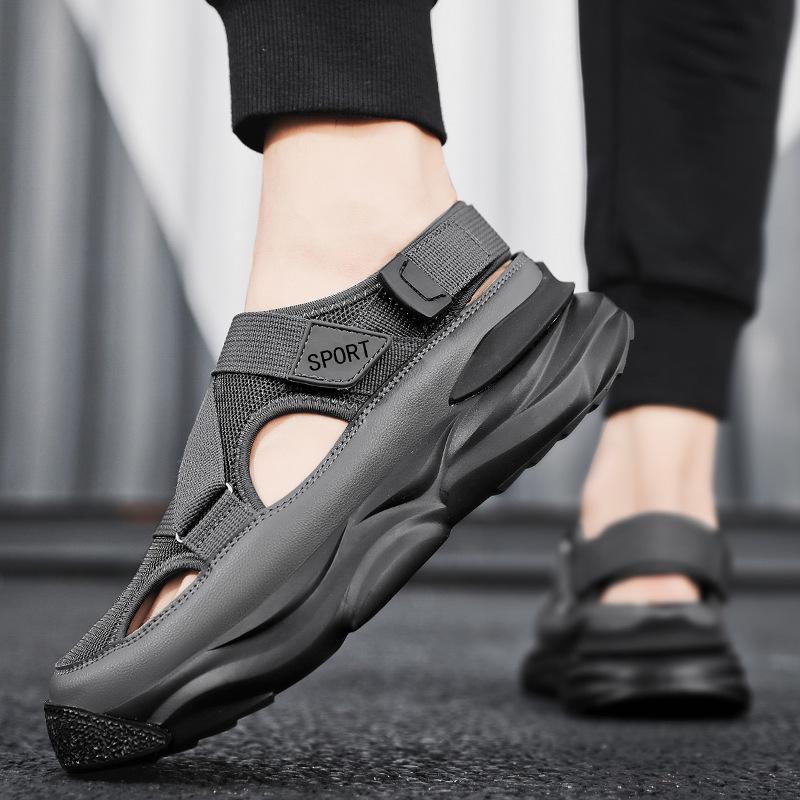 Men's Closed-Toe Sports Beach Sandals 2025 - Spring Outwear Dad Driving Shoes