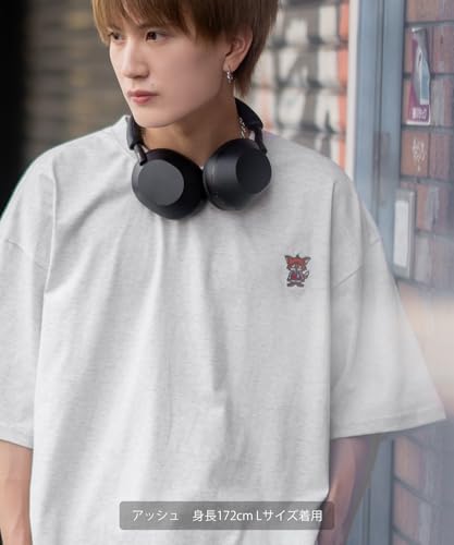 IMPROMES Casual SIDEWAYSTANCE Embroidered Downer Fox Short Sleeve T-Shirt, Men's, Ash