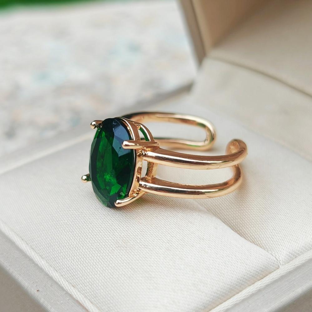 1 sztuka Modny trójkolorowy owalny/kwadratowy pierścionek z cyrkonią sześcienną z otwarciem i regulacją dla kobiet, pierścionek dla pary, biżuteria do układania, akcesoria na imprezę