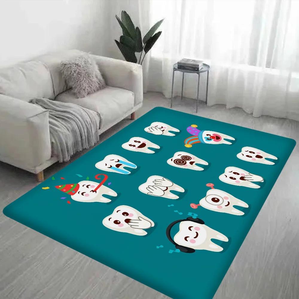 Dental Clinic Welcomes Doormat Anti Slip Rug Hospital Area Decorative Mat Teething Period Babies To Learn Teeth Bedroom Carpets