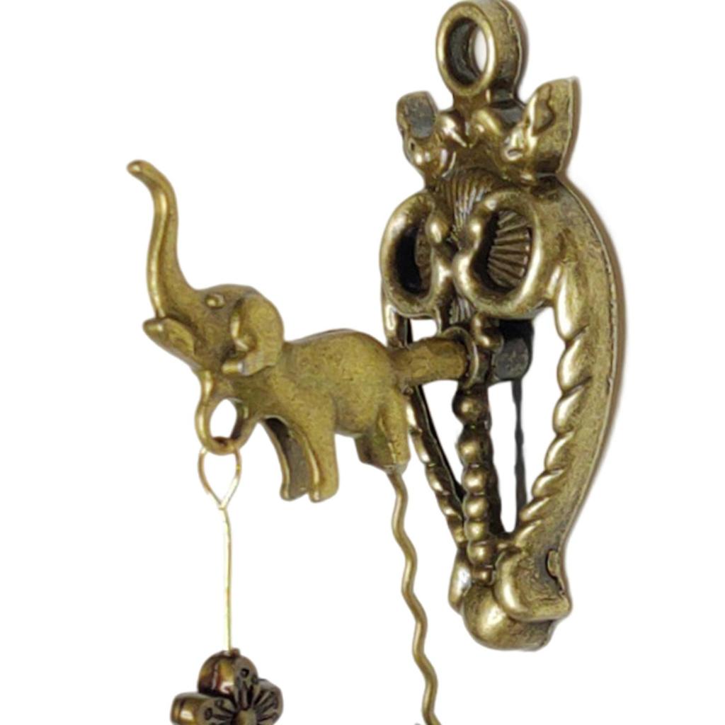 Shop Entrance Bell Retro Antique Animal Figurine Decor Metal Shopkeeper Creative Ornaments Hanging