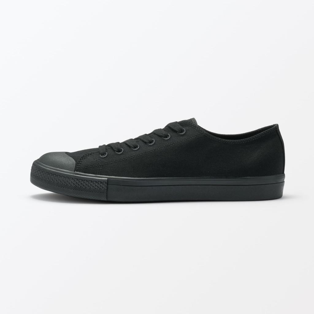 MUJI Men's Comfortable Water-Repellent Sneakers, Black Pattern, Size 28.5cm (EBC01A5A)