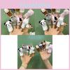 Cute Bunny Plush Finger Puppet Toy Set For Kids Soft Short Plush Fill White 9cm