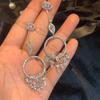Fashion Tassels Crystal Drop Earring for Women 100%  Sterling Silver Needle Earrings Party Wedding Ear Piercing  Gifts
