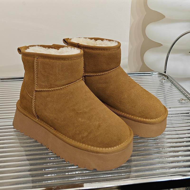 Schneestiefel mit dicker Sohle, gepolstert, verdickte, warme Baumwollschuhe, Baumwollstiefel