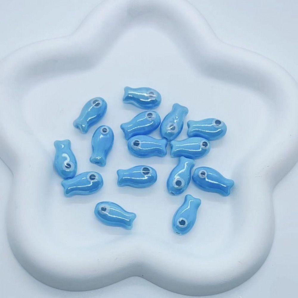 10Pcs Handmade Craft Ceramic Spacer Loose Beads Ceramic Jewelry Making Material  Gift