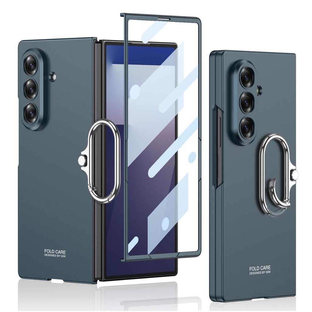 GKK For Samsung Galaxy Z Fold7 5G Case Oval Kickstand Hard PC Phone Back Cover with Small Film