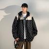 Men's Spring and Autumn Hooded Jacket, High-end Trendy Teen Ruffian Jacket