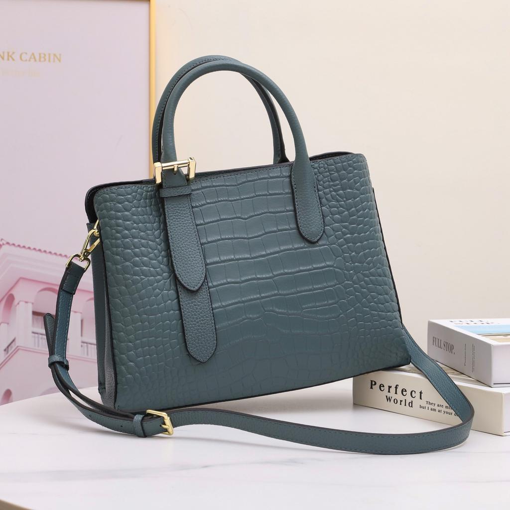 Leather women's bag shoulder bag girls' high-end sense new crocodile pattern tote bag women's versatile fashion messenger bag