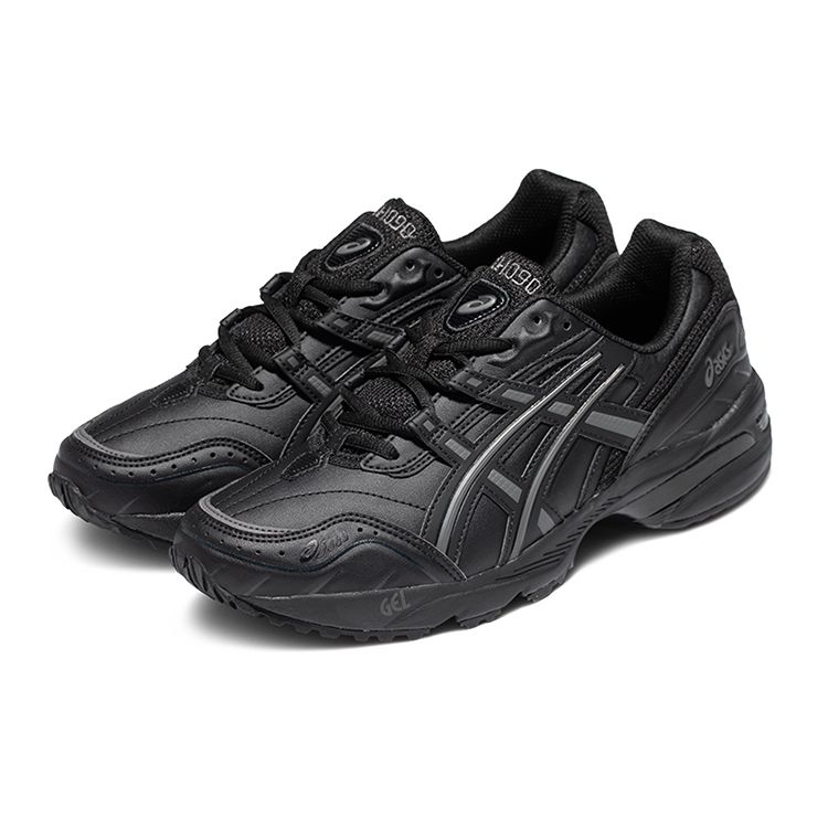 Asics Gel-1090 Fabric Synthetic Leather Fashion Retro Sports Low-Top Lifestyle Shoes Unisex Sneaker Black Gray 1203A243-001
