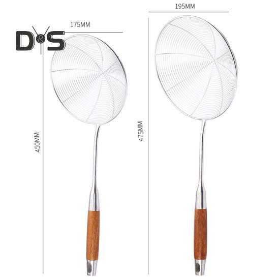 Skimmerschaufel aus Edelstahl, ergonomisches Design, hitzebeständig, tragbar, Kochsieb, Löffel, Haushaltsbedarf