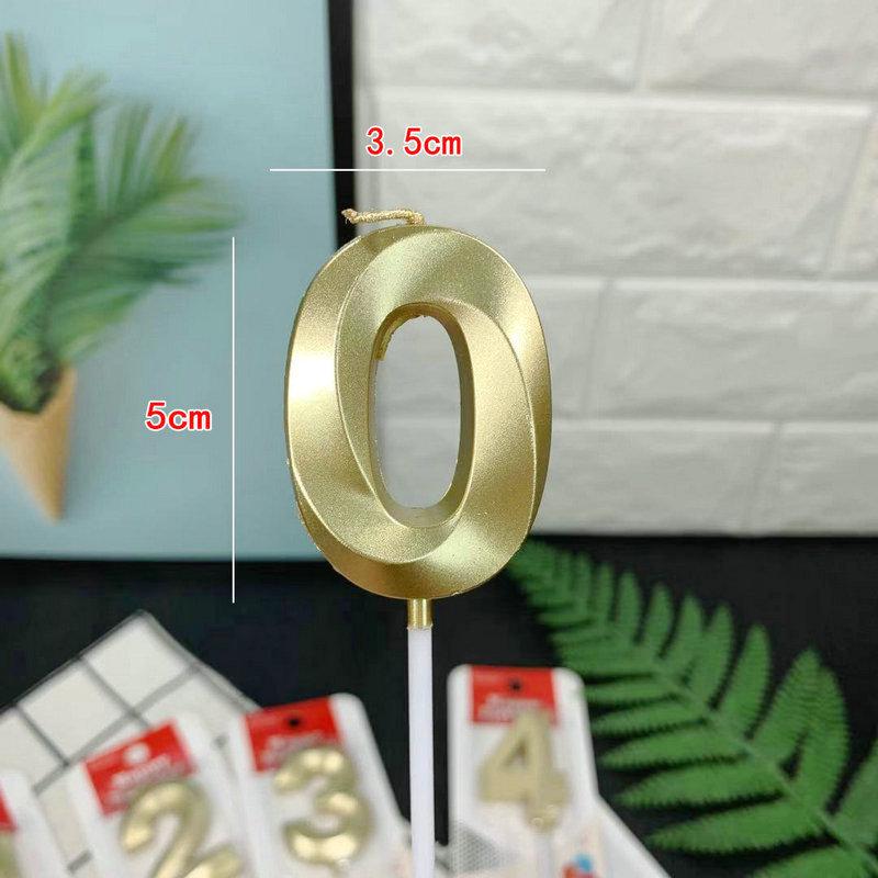 Opera House Candle Series: Vintage Gold Number Candles for Birthday & Anniversary Cake Decorations