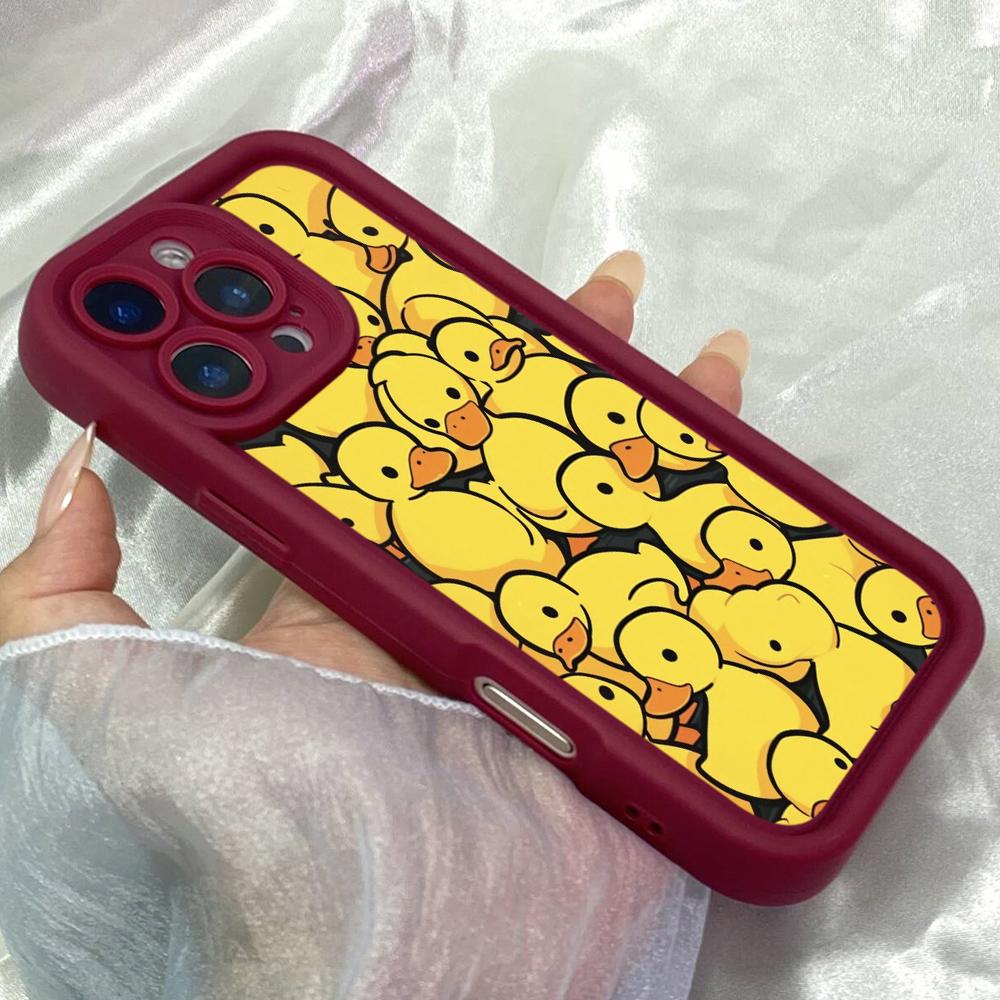 JT211 Cute Ducky for iPhone 17 16 15 14 Pro Max Samsung S26 S25 Ultra A17 A16 A07 A56 A15 A06 Xiaomi 15T Redmi 15c 14C Note 13 14 12 Soft TPU Case