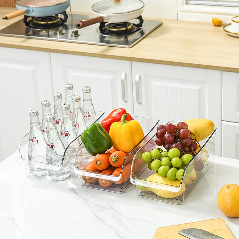 Cmaos Transparent Refrigerator Drawer Storage Box