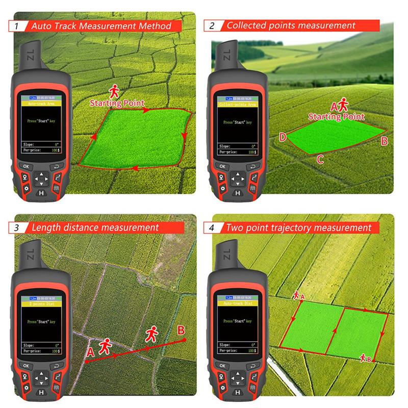 A25F-ZL166 GPS Handheld Land Meter High Precision For Ranches, Garden, Farmland Area Measurement GPS Land Surveying Equipment