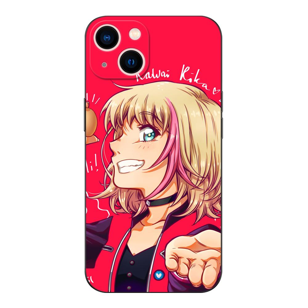 Black tpu Case For Samsung galaxy A6 A8 A9 2018 plus rika wonder egg kawai
