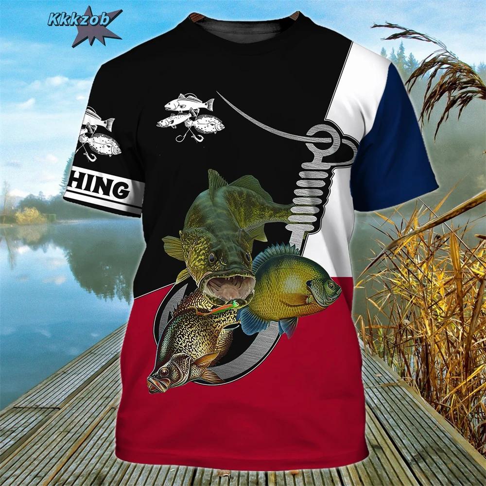 Sommer Outdoor Angelbegeisterte 3D Gedrucktes Herren und Damen T-Shirt Kurzarm Groß Locker Schnelltrocknend Lässiges Oberteil