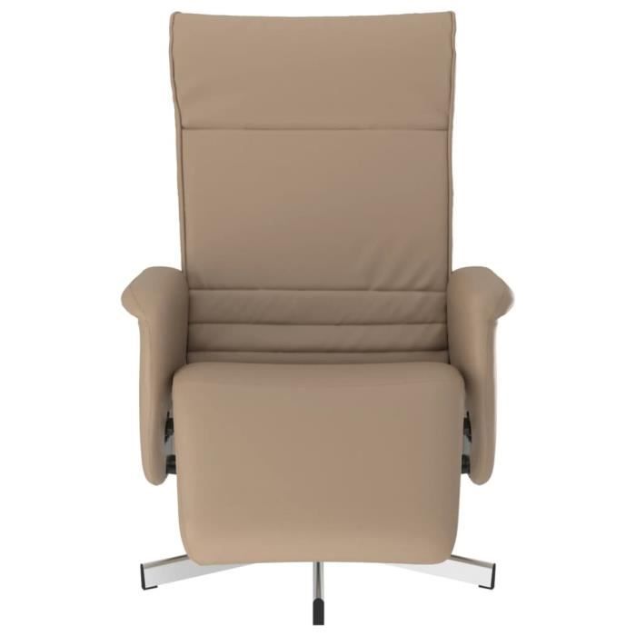 VidaXL Recliner Armchair with Footrest Cappuccino Faux Leather 356644