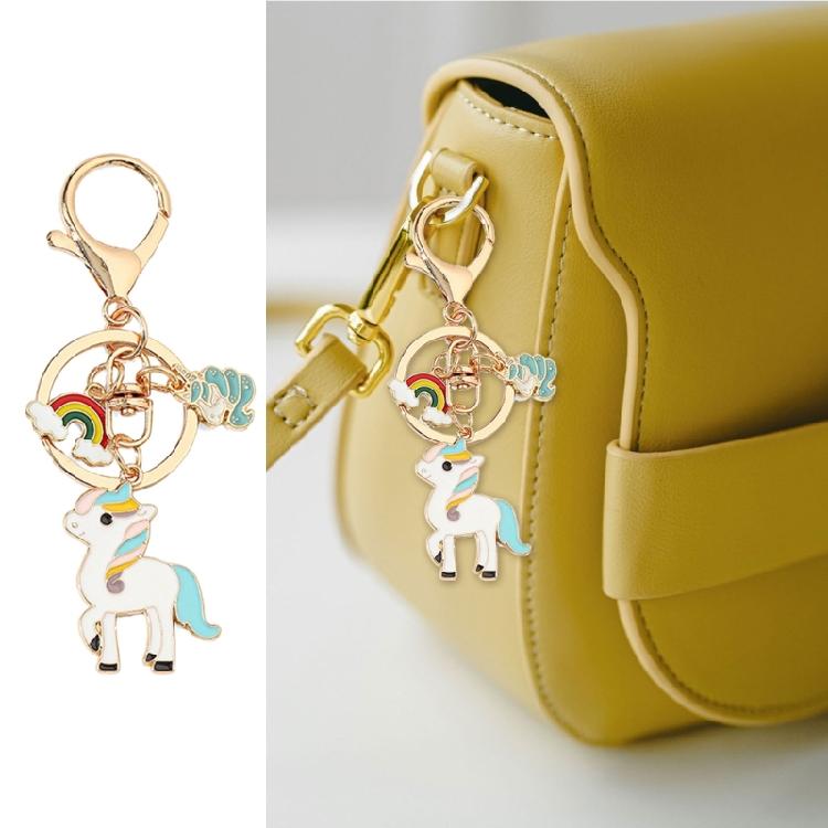 Horse Keychain with Rainbow Finish for Automobile Key Enhancement Bag Decoration and Personalize Styles