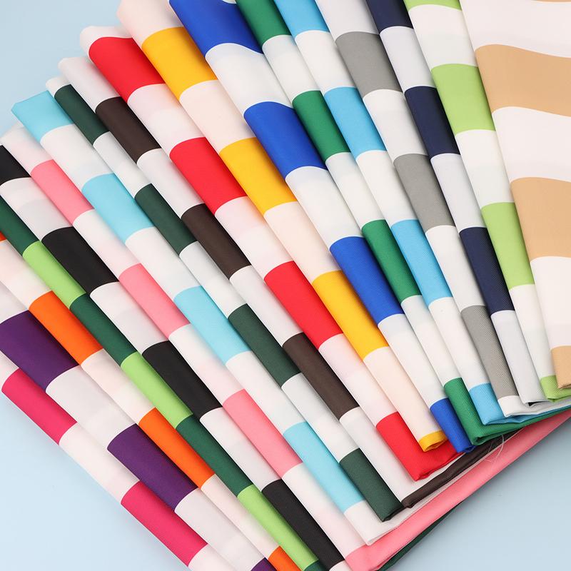 420D  Striped Print Oxford Fabric Waterproof Fabric Canopy Tent Umbrella Cloth Pu Coated 50X150Cm Sunshade