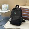 Student Schoolbag Women's Nylon Backpack Lightweight Solid Color Backpack Travel Bag