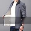 Spring and Autumn Coat Men's Fleece Thickened Thermal Jacket Stand-up Collar Casual