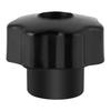 A74E-30PCS M6 Internal Thread Knob Screw Plastic Star Head Clamping Knob Black M6 X 25