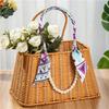 Durable Bamboo Flower Basket Long Handle Imitation Rattan Storage Basket  Valentine's Day